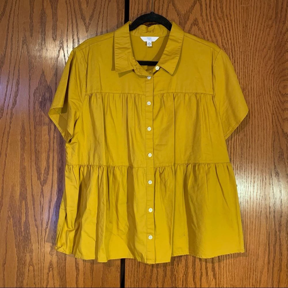 Mustard Yellow Button Down Shirt
